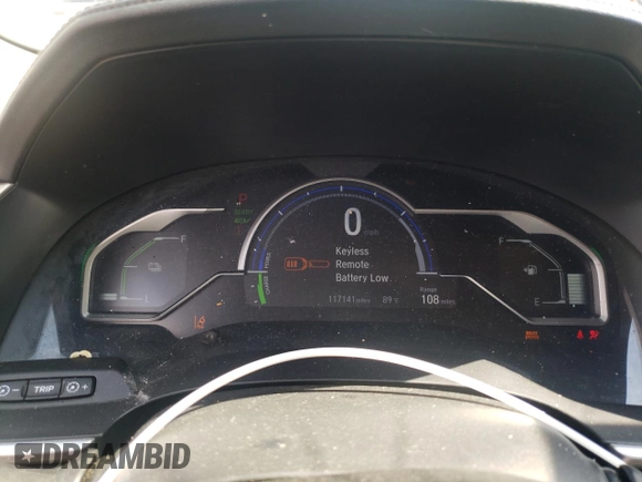 2018 Honda Clarity Plug-In Hybrid with VIN JHMZC5F16JC020957, listed as a Copart auction lot 58103544 with 117,141 mi miles and Salvage Title. Bid and sale history available at carsss.com. Image 9.