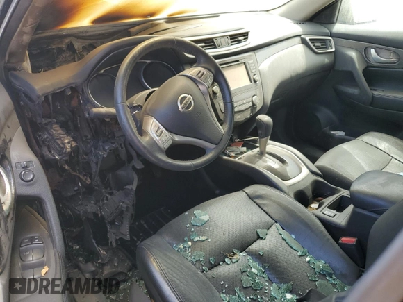 2015 Nissan Rogue SL with VIN 5N1AT2MV6FC866320, listed as a Copart auction lot 55097735 with Not Provided miles and Salvage Title. Bid and sale history available at DreamBid. Image 8.