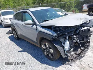 2024 Hyundai Kona SEL with VIN KM8HB3AB2RU171025, listed as a IAAI auction lot 42045900 with 22,002 mi miles. Bid and sale history available at carsss.com. Image 1.