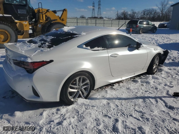 2019 Lexus RC with VIN JTHHA5BC3K5009445, listed as a Copart auction lot 41396445 with 56,707 mi miles and Salvage Title. Bid and sale history available at carsss.com. Image 3.