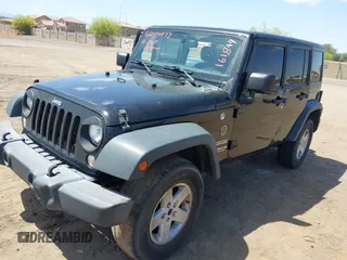 2016 Jeep Wrangler Unlimited Sport with VIN 1C4BJWDG9GL161844, listed as a IAAI auction lot 42074473 with 109,508 mi miles and . Bid and sale history available at DreamBid. Image 17.