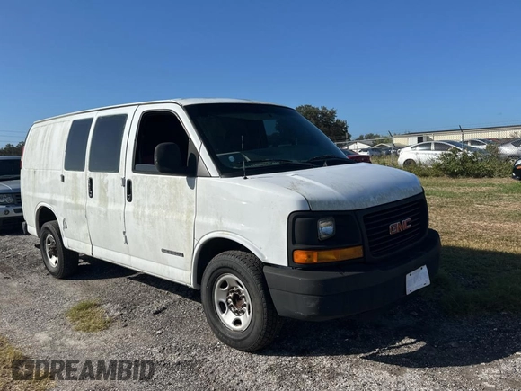 2003 GMC Savana Cargo z VIN 1GTHG35U431113170, wystawiony jako Copart lot #78915184 z przebiegiem 293 807 mil mil oraz Czysty tytuł • Clean title. Historia ofert i sprzedaży dostępna na DreamBid. Obrazek 1.