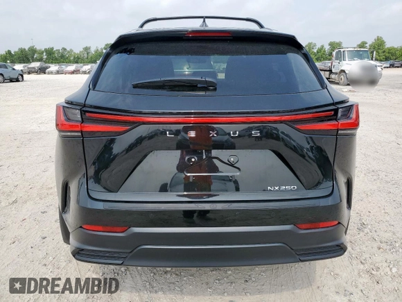 2025 Lexus NX 250 with VIN 2T2ADCAZ2SC022917, listed as a Copart auction lot 57884435 with 5,740 mi miles and Salvage title. Bid and sale history available at DreamBid. Image 6.