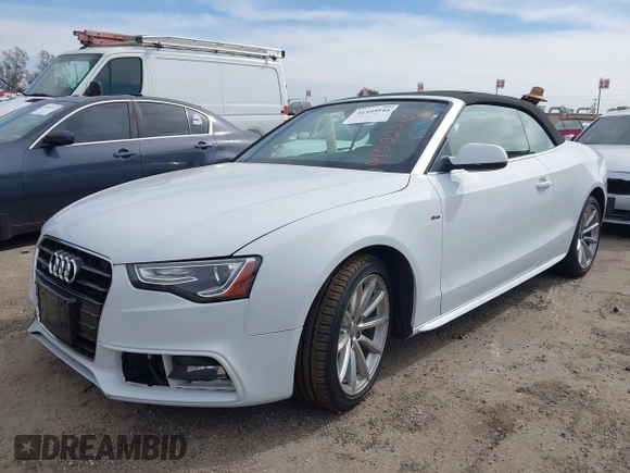 2016 Audi A5 Premium with VIN WAUD2AFH7GN001378, listed as a IAAI auction lot 41599516 with 62,266 mi miles and . Bid and sale history available at DreamBid. Image 16.