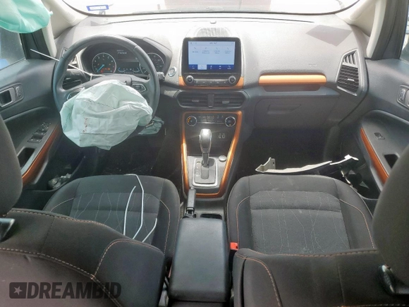 2021 Ford EcoSport SE with VIN MAJ3S2GE3MC442575, listed as a Copart auction lot 60424595 with 53,506 mi miles and Salvage title. Bid and sale history available at DreamBid. Image 8.