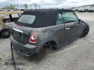 2012 MINI Convertible S with VIN WMWZP3C58CT296381, listed as a Copart auction lot 50834655 with 111,228 mi miles and Salvage Title. Bid and sale history available at DreamBid. Image 3.