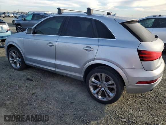 2015 Audi Q3 Premium Plus with VIN WA1BFCFSXFR002032, listed as a Copart auction lot 45018675 with 157,989 mi miles and Clean title. Bid and sale history available at DreamBid. Image 2.
