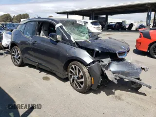 2019 BMW i3 with VIN WBY8P4C59K7D26811, listed as a Copart auction lot 47014304 with 0 mi miles and Salvage Title. Bid and sale history available at carsss.com. Image 4.