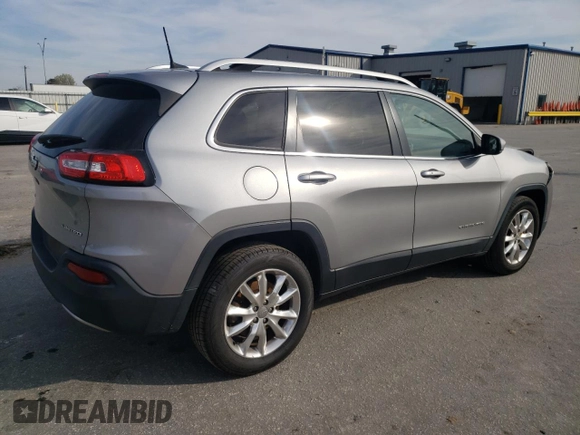 2017 Jeep Cherokee Limited with VIN 1C4PJMDB8HW512340, listed as a Copart auction lot 49823865 with 130,386 mi miles and Salvage Title. Bid and sale history available at carsss.com. Image 3.
