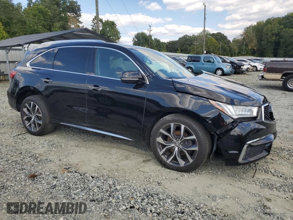 2019 Acura MDX w/Advance Pkg with VIN 5J8YD4H89KL025345, listed as a Copart auction lot 68097433 with 86,117 mi miles. Bid and sale history available at carsss.com. Image 4.