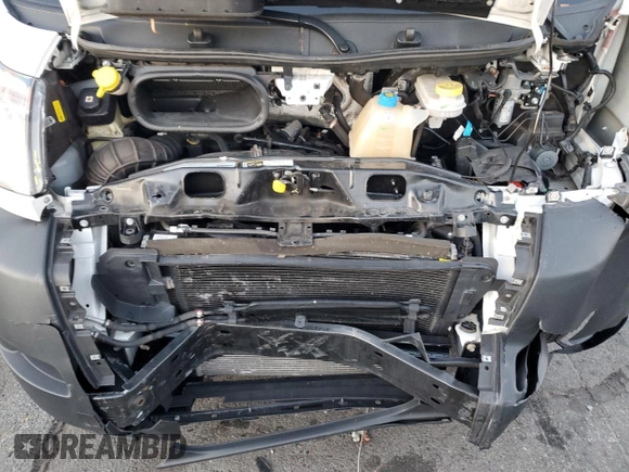 2021 Ram ProMaster Cargo with VIN 3C6LRVVG6ME554234, listed as a Copart auction lot 84409504 with 74,692 mi miles and Salvage Title. Bid and sale history available at DreamBid. Image 12.