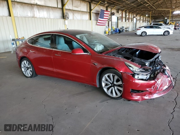 2018 Tesla Model 3 Long Range Battery z VIN 5YJ3E1EB9JF100616, wystawiony jako Copart lot #47430685 z przebiegiem 45 804 mil mil oraz Szkody całkowita. Historia ofert i sprzedaży dostępna na DreamBid. Obrazek 4.
