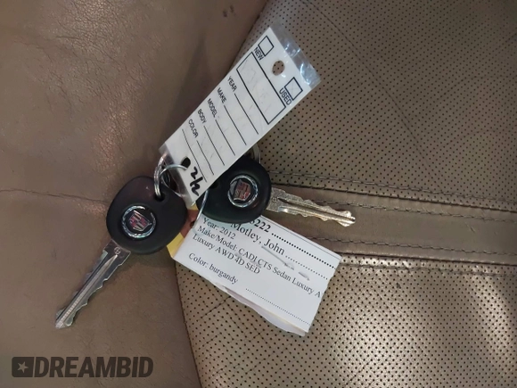 2012 Cadillac CTS Luxury with VIN 1G6DG5E5XC0122855, listed as a IAAI auction lot 41942360 with 246,820 mi miles and . Bid and sale history available at DreamBid. Image 11.
