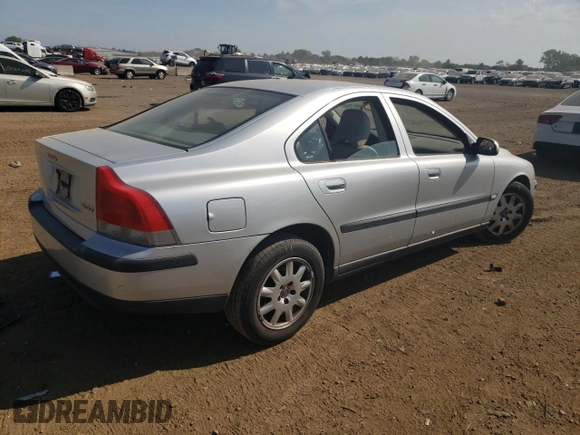 2001 Volvo S60 with VIN YV1RS61R412049929, listed as a Copart auction lot 69078954 with 0 mi miles and Salvage Title. Bid and sale history available at carsss.com. Image 3.