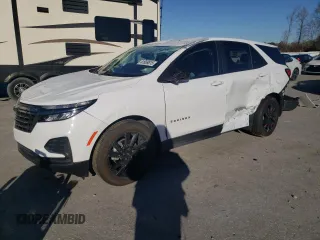 2024 Chevrolet Equinox LS z VIN 3GNAXHEG7RL277739, wystawiony jako Copart lot #41659815 z przebiegiem 14 382 mil mil oraz Szkoda całkowita • Salvage title. Historia ofert i sprzedaży dostępna na DreamBid. Obrazek 1.