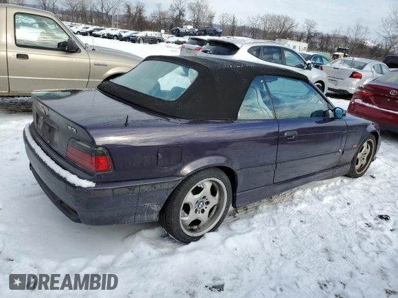 1999 BMW 3 Series M3 with VIN WBSBK0337XEC39918, listed as a Copart auction lot 86454004 with 0 mi miles and Salvage Title. Bid and sale history available at carsss.com. Image 3.