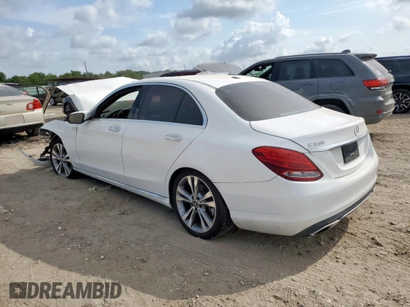 2018 Mercedes-Benz C 300 with VIN 55SWF4JB7JU269131, listed as a Copart auction lot 58017525 with 66,755 mi miles and Salvage title. Bid and sale history available at DreamBid. Image 2.