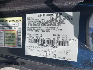 2015 Ford Mustang V6 with VIN 1FA6P8AM9F5396663, listed as a IAAI auction lot 41824725 with 91,403 mi miles and . Bid and sale history available at DreamBid. Image 9.