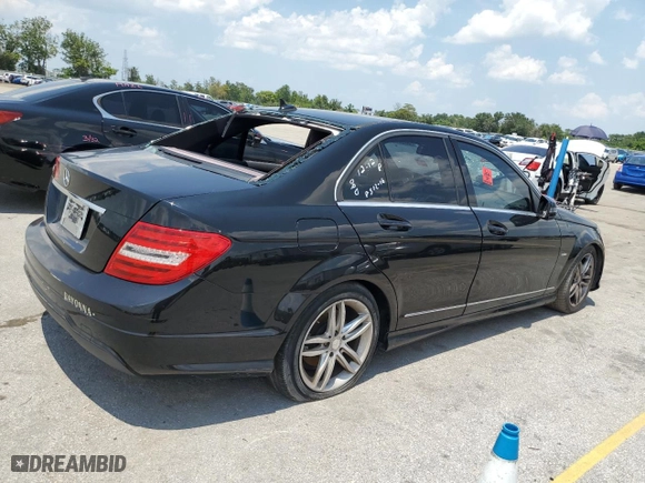 2012 Mercedes-Benz C-Class C 250 Sport with VIN WDDGF4HB0CR193153, listed as a Copart auction lot 58359533 with 133,836 mi miles and Non Repairable. Bid and sale history available at carsss.com. Image 3.