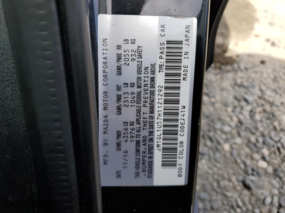 2017 Mazda Mazda6 Sport with VIN JM1GL1U57H1121292, listed as a Copart auction lot 48414605 with 110,603 mi miles and Salvage Title. Bid and sale history available at carsss.com. Image 12.