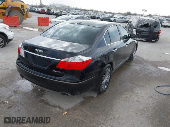 2011 Hyundai Genesis with VIN KMHGC4DF3BU115100, listed as a IAAI auction lot 41797385 with 225,413 mi miles and . Bid and sale history available at DreamBid. Image 4.