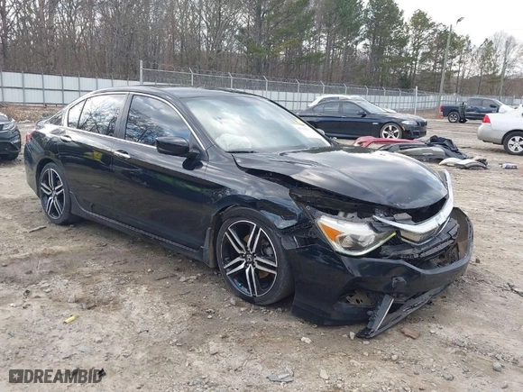 2016 Honda Accord Sedan Sport with VIN 1HGCR2F52GA070879, listed as a IAAI auction lot 41538233 with 195,153 mi miles. Bid and sale history available at carsss.com. Image 1.