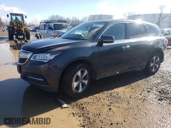2016 Acura MDX with VIN 5FRYD4H25GB058054, listed as a Copart auction lot 40644373 with 91,886 mi miles. Bid and sale history available at carsss.com. Image 1.