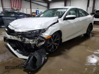 2019 Honda Civic Sedan Sport with VIN 2HGFC2F81KH594141, listed as a Copart auction lot 51942755 with 56,914 mi miles and Salvage Title. Bid and sale history available at carsss.com. Image 1.