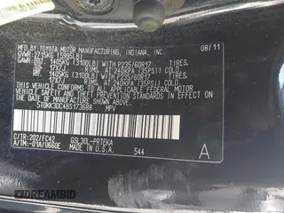 2011 Toyota Sienna LE AAS with VIN 5TDKK3DC4BS173688, listed as a IAAI auction lot 42106211 with 282,301 mi miles. Bid and sale history available at carsss.com. Image 9.