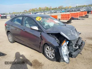 2014 Hyundai Accent GLS with VIN KMHCT4AE9EU614191, listed as a IAAI auction lot 37899279 with 144,247 mi miles. Bid and sale history available at carsss.com. Image 1.