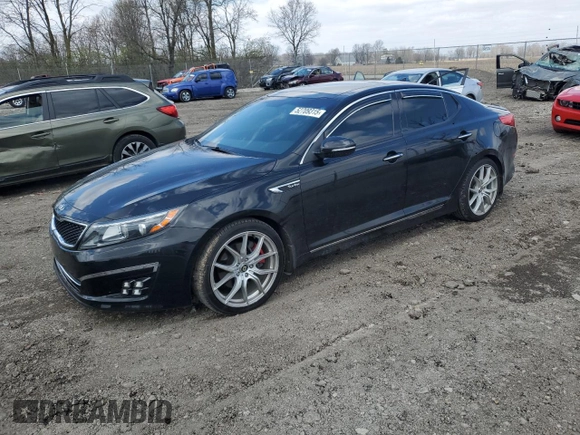 2015 Kia Optima SX Turbo with VIN 5XXGR4A61FG381136, listed as a Copart auction lot 52709315 with 48,751 mi miles and Salvage Title. Bid and sale history available at carsss.com. Image 1.