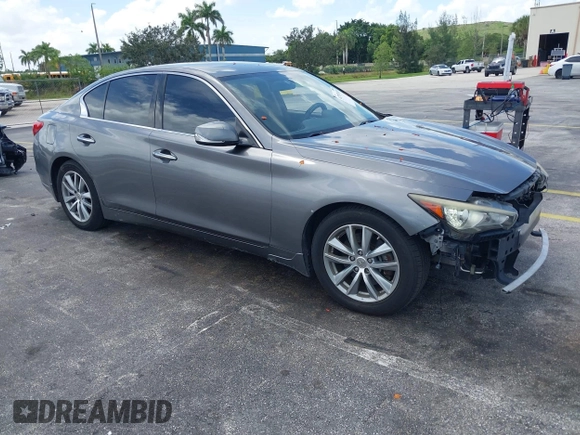 2015 Infiniti Q50 with VIN JN1BV7AP3FM347115, listed as a IAAI auction lot 42787619 with 213,995 mi miles and . Bid and sale history available at DreamBid. Image 1.