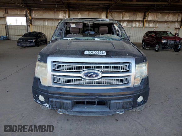 2012 Ford F-150 XL with VIN 1FTFW1ET3CFC55874, listed as a Copart auction lot 65755355 with 174,018 mi miles and Salvage title. Bid and sale history available at DreamBid. Image 5.