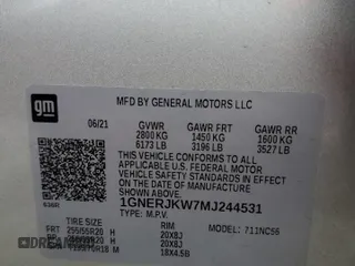 2021 Chevrolet Traverse RS with VIN 1GNERJKW7MJ244531, listed as a Copart auction lot 86111074 with 72,342 mi miles and Salvage Title. Bid and sale history available at carsss.com. Image 16.