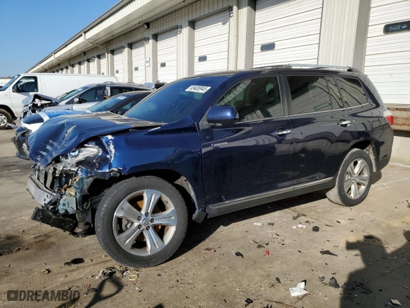 2012 Toyota Highlander Limited with VIN 5TDYK3EH1CS056463, listed as a Copart auction lot 49408945 with 222,779 mi miles and Salvage Title. Bid and sale history available at carsss.com. Image 1.
