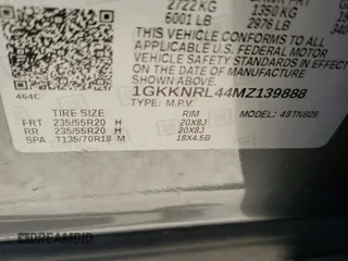 2021 GMC Acadia SLE with VIN 1GKKNRL44MZ139888, listed as a Copart auction lot 57561654 with 63,144 mi miles and Salvage Title. Bid and sale history available at carsss.com. Image 13.