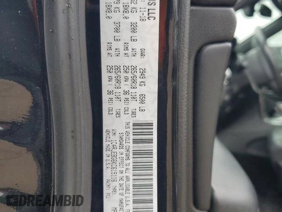 2019 Jeep Grand Cherokee Limited with VIN 1C4RJEBG6KC615116, listed as a Copart auction lot 55963215 with 74,299 mi miles and Salvage title. Bid and sale history available at DreamBid. Image 13.