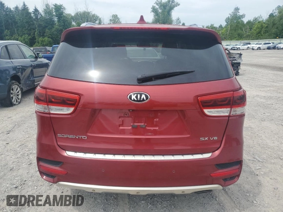2016 Kia Sorento SX with VIN 5XYPKDA50GG009084, listed as a Copart auction lot 64290825 with Not provided miles and Clean title. Bid and sale history available at DreamBid. Image 6.