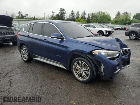 2017 BMW X1 xDrive28i with VIN WBXHT3C36H5F86273, listed as a Copart auction lot 56117875 with 55,948 mi miles and Salvage title. Bid and sale history available at DreamBid. Image 4.