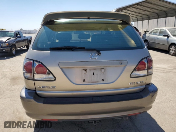 2003 Lexus RX 300 with VIN JTJHF10U830311283, listed as a Copart auction lot 71161444 with 216,654 mi miles and Salvage Title. Bid and sale history available at carsss.com. Image 6.