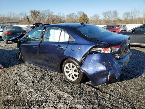 2025 Toyota Corolla LE with VIN 5YFB4MDE7SP255764, listed as a Copart auction lot 46732785 with 0 mi miles and Salvage Title. Bid and sale history available at carsss.com. Image 2.