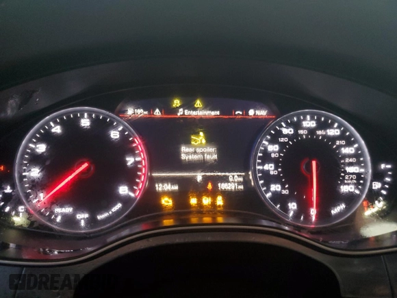 2016 Audi A7 Premium Plus with VIN WAUWGAFC2GN104433, listed as a Copart auction lot 55630065 with 166,291 mi miles and Salvage title. Bid and sale history available at DreamBid. Image 9.