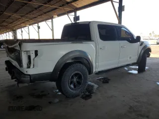 2017 Ford F-150 Raptor with VIN 1FTFW1RG6HFB54428, listed as a Copart auction lot 81089124 with 46,227 mi miles and Salvage Title. Bid and sale history available at carsss.com. Image 3.
