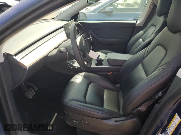 2021 Tesla Model Y Long Range with VIN 5YJYGDEE7MF114420, listed as a Copart auction lot 53889365 with 74,363 mi miles and Salvage Title. Bid and sale history available at DreamBid. Image 7.