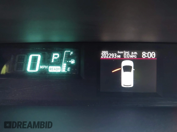 2013 Toyota Prius One with VIN JTDKDTB32D1032454, listed as a IAAI auction lot 42087724 with 202,293 mi miles and . Bid and sale history available at carsss.com. Image 7.