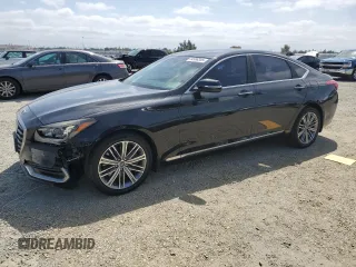 2018 Genesis G80 3.8L z VIN KMHGN4JE1JU265162, wystawiony jako Copart lot #54586385 z przebiegiem 142 247 mil mil oraz Tytuł czysty. Historia ofert i sprzedaży dostępna na DreamBid. Obrazek 1.
