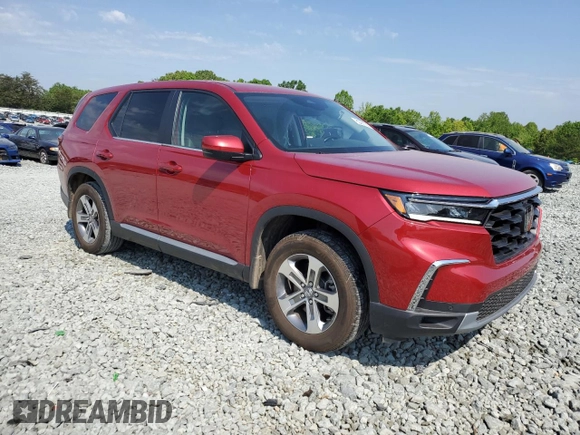 2023 Honda Pilot EX-L with VIN 5FNYG2H40PB003512, listed as a Copart auction lot 55291795 with 17,493 mi miles and Salvage title. Bid and sale history available at DreamBid. Image 4.