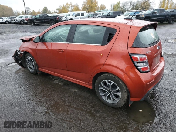 2020 Chevrolet Sonic LT with VIN 1G1JD6SB9L4118368, listed as a Copart auction lot 80234344 with 89,594 mi miles and Salvage title. Bid and sale history available at DreamBid. Image 2.