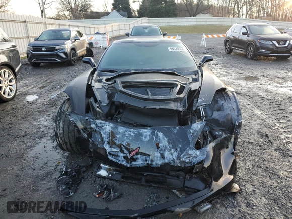 2017 Chevrolet Corvette Z06 1LZ with VIN 1G1YP2D66H5600182, listed as a Copart auction lot 86970554 with 38,326 mi miles and Salvage Title. Bid and sale history available at carsss.com. Image 5.