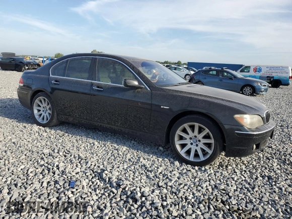 2006 BMW 7 Series 750i with VIN WBAHL83536DT03420, listed as a Copart auction lot 53840445 with Not Provided miles and Salvage Title. Bid and sale history available at carsss.com. Image 4.